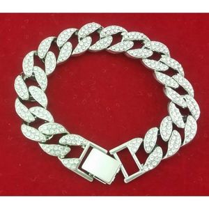 New 14K White Gold Plated Miami Cuban Bracelet